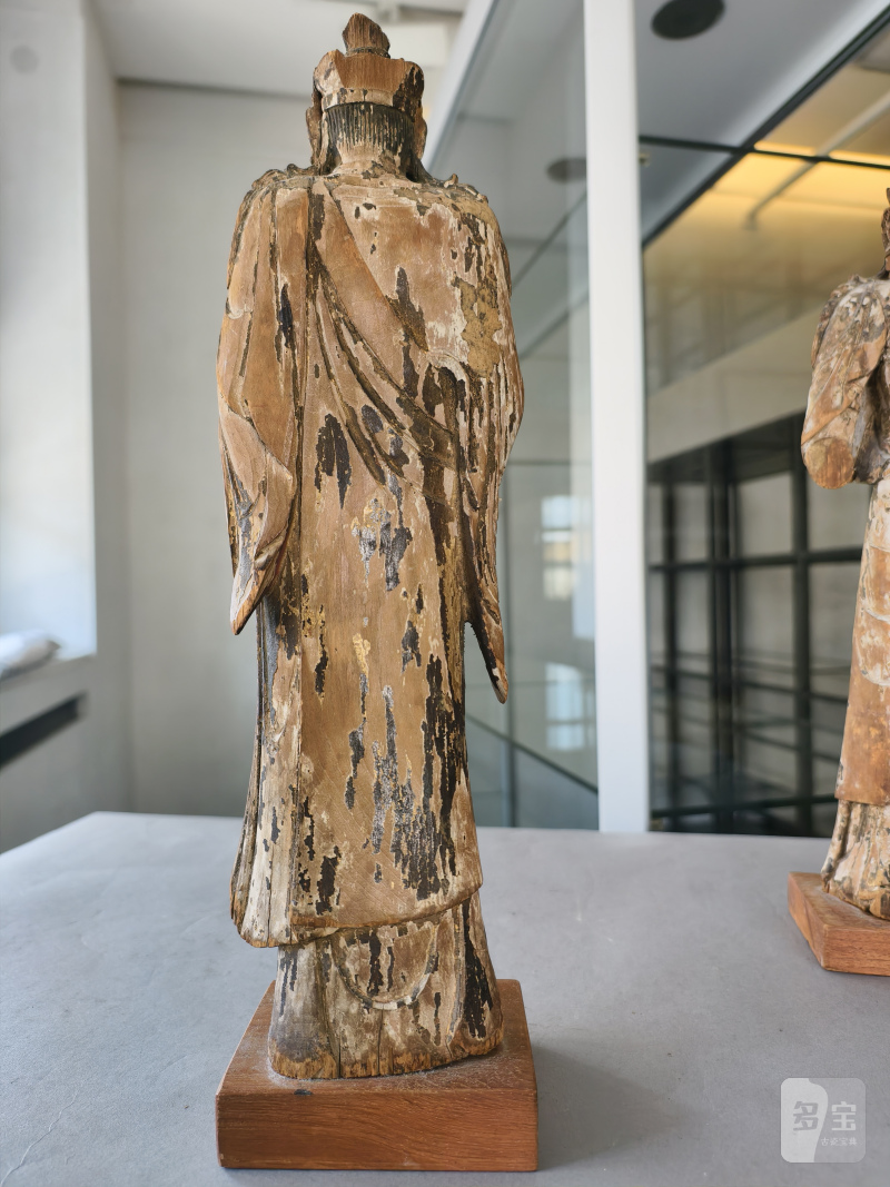TWO WOOD FIGURES OF BODHISATTVAS - 图8